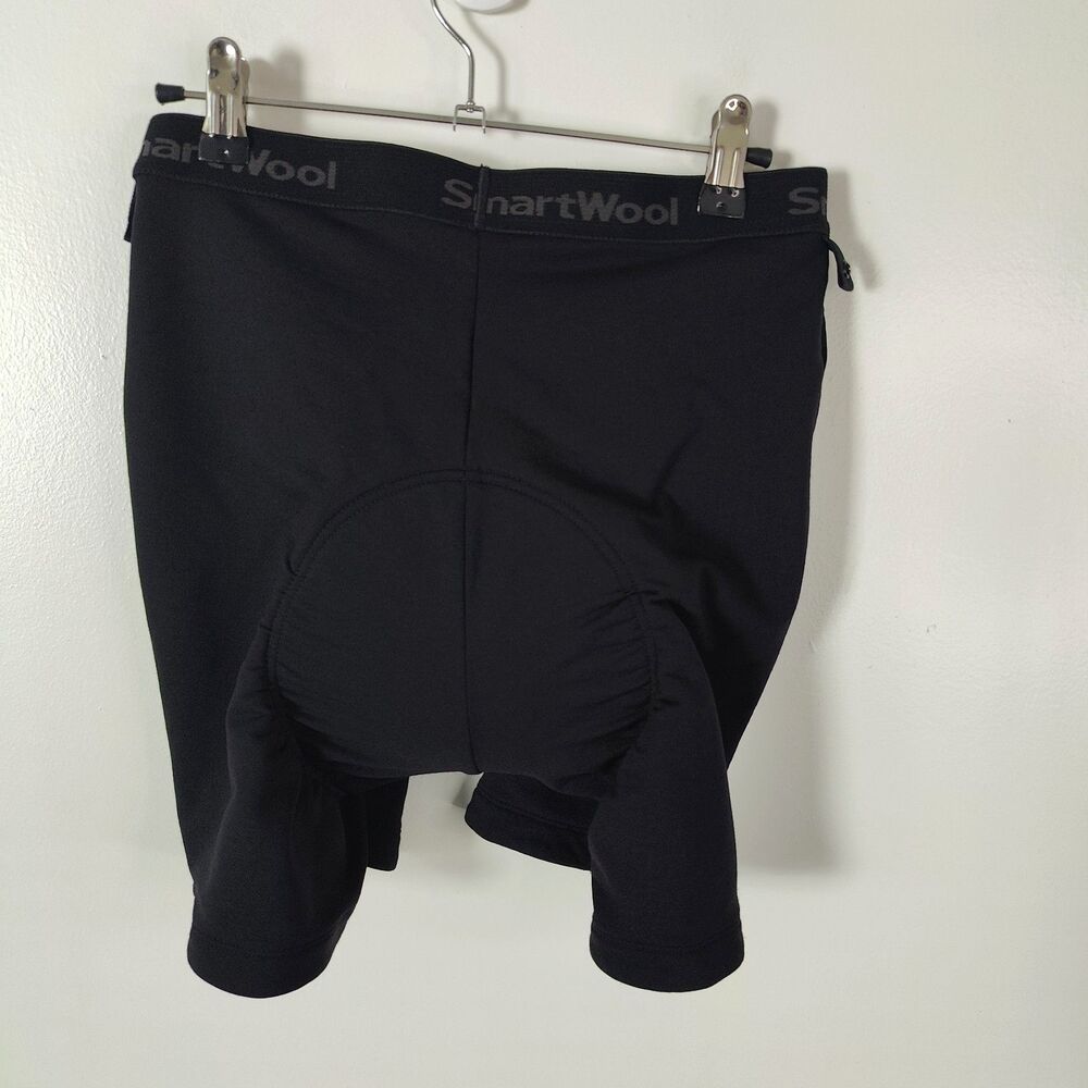 Smartwool Cycling Liner Shorts Mens Medium Black Padded Merino Wool Bike Inner - Picture 2 of 8